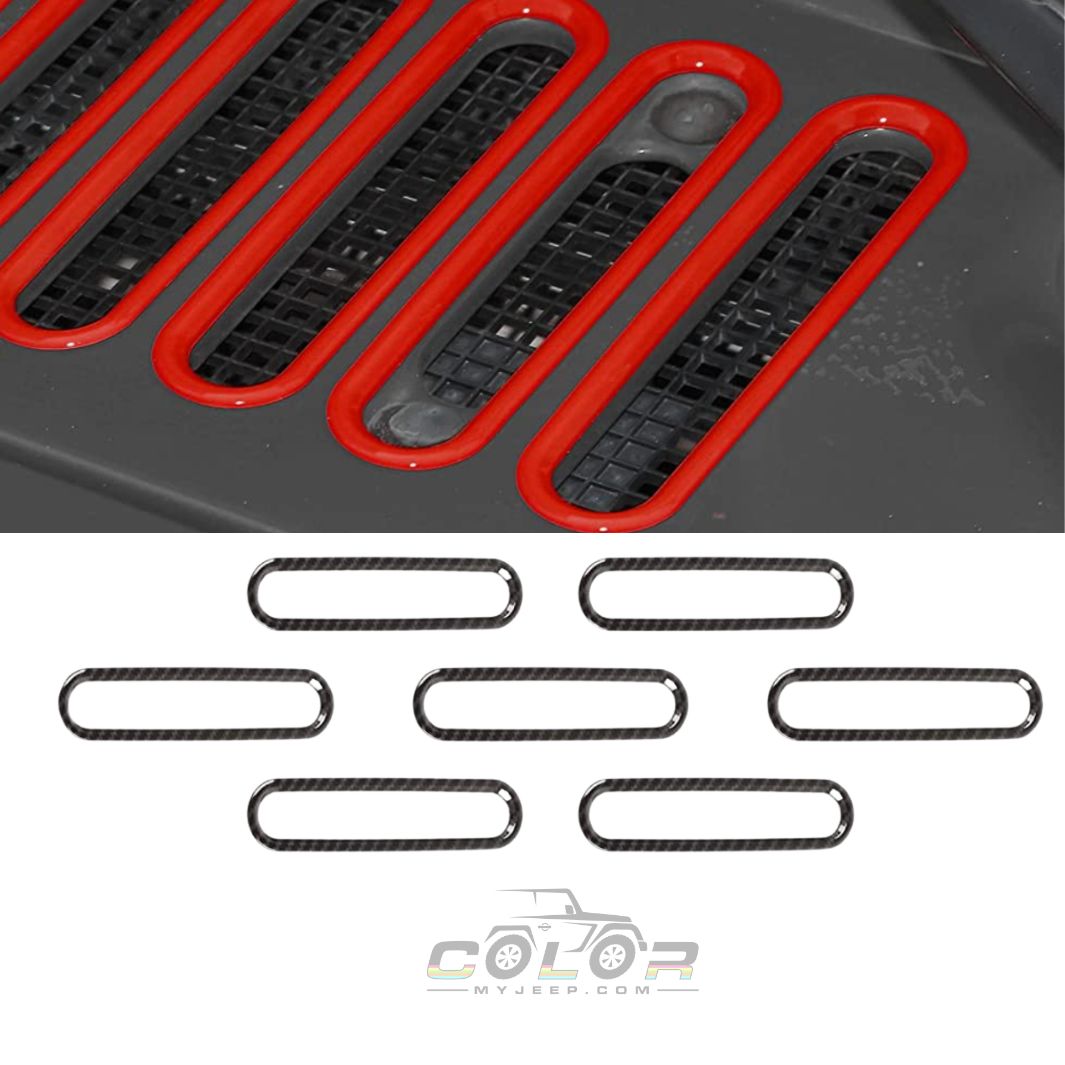 Windshield Wiper Cowl Vent Trim Accent Surround Covers Exterior Jeep Trim JK, JKU Wrangler 2007-2018