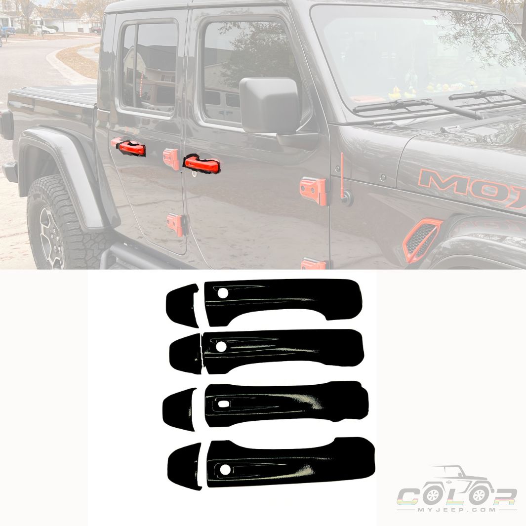 Door Handle Covers, 4 Door GLADIATOR – Color My Jeep, LLC