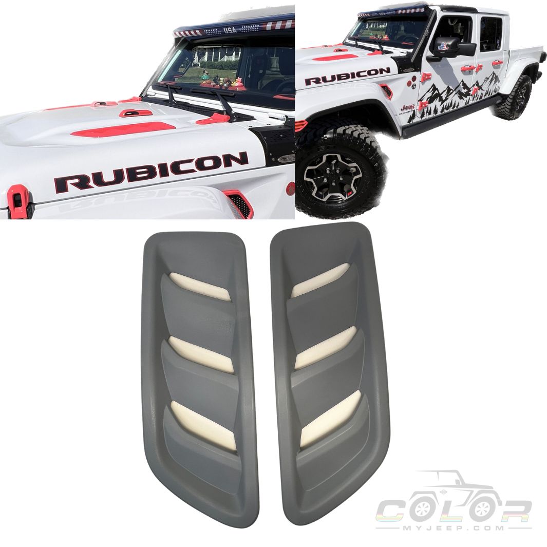 Hood Vent Accent Cover Trim JL, JLU, Sahara, Rubicon, Jeep Wrangler, JT Gladiator Exterior s