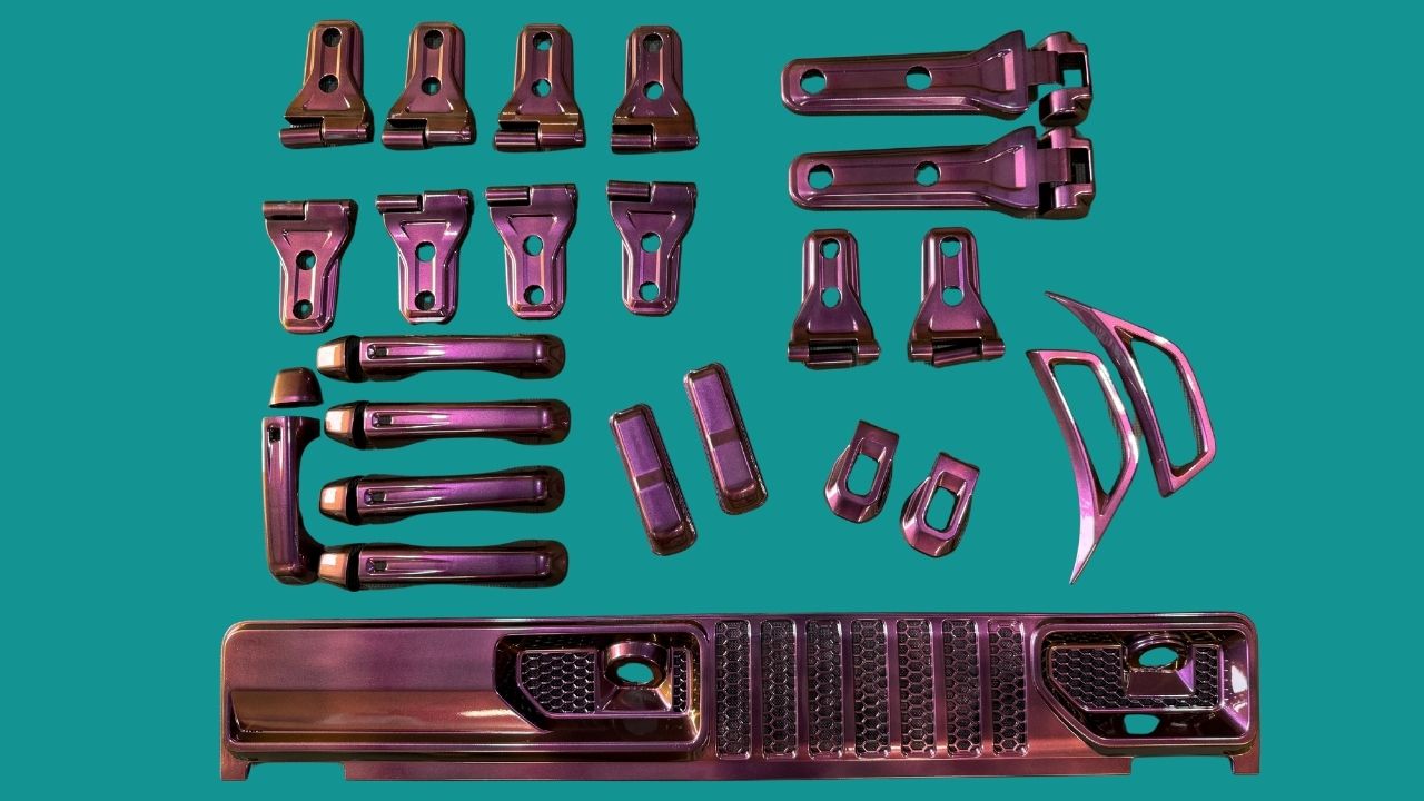 Jeep wrangler exterior trim bundle package