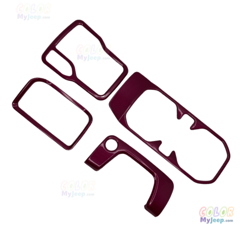 JL, JLU, Sahara, Rubicon, Jeep Wrangler, JT Gladiator Front Seat Center Console Bezel Accent Cover Trim 4PCS  Set