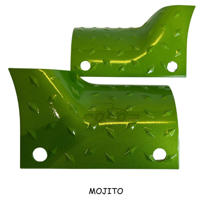 JL, JLU, Sahara, Rubicon, JT Gladiator Body Armor Outer Cowl Exterior Accent Trim 2 PCS Set Diamond Plate Pattern