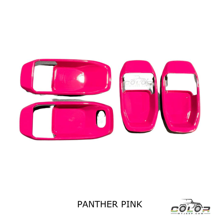 Door Handle Bowl Trim 4 Door, JL, JLU Sahara, Rubicon, Wrangler, JT Gladiator Jeep Interior 4 Piece Set