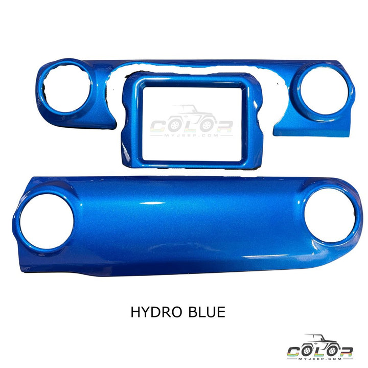 JL, JLU, Sahara, Rubicon, Jeep Wrangler, JT Gladiator Jeep Interior Dash Cover Accent Trim With LCD Surround Trim 3 Piece Set