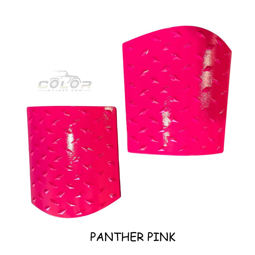 Body Hood Armor Outer Cowl Accent Covers Exterior Jeep Trim Diamond Plate JK, JKU Wrangler 2007-2018