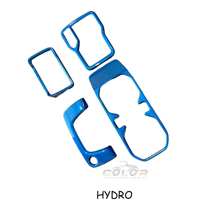 JL, JLU, Sahara, Rubicon, Jeep Wrangler, JT Gladiator Front Seat Center Console Bezel Accent Cover Trim 4PCS  Set