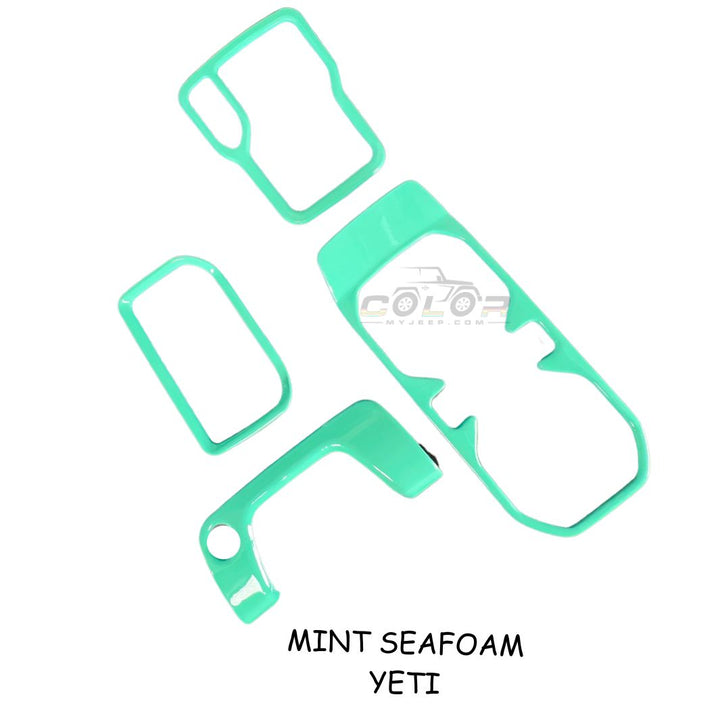 JL, JLU, Sahara, Rubicon, Jeep Wrangler, JT Gladiator Front Seat Center Console Bezel Accent Cover Trim 4PCS  Set