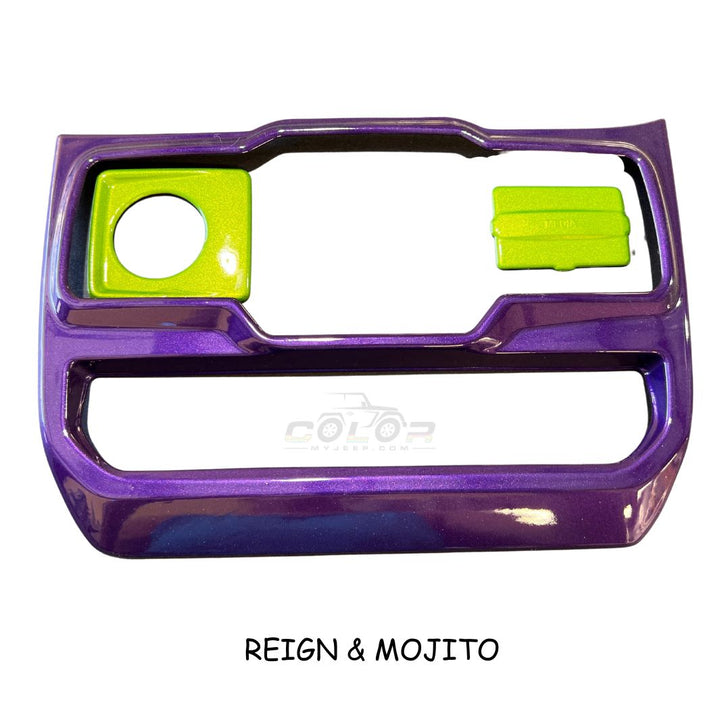 JL, JLU, Sahara, Rubicon, Wrangler, JT Gladiator Jeep Interior Media Control Surround, Auxillary and Media Outlet Accent Cover Trim 3 PCS Set