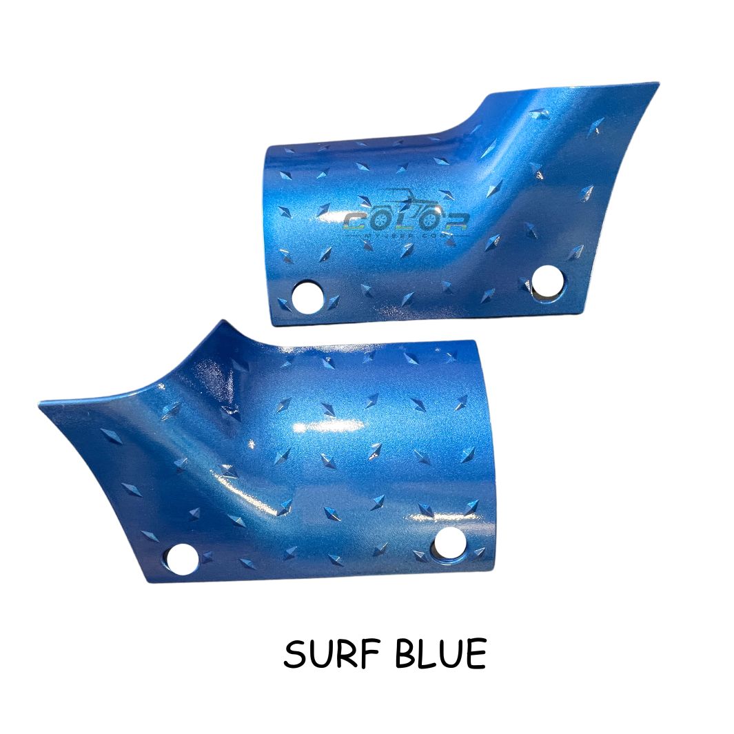 JL, JLU, Sahara, Rubicon, JT Gladiator Body Armor Outer Cowl Exterior Accent Trim 2 PCS Set Diamond Plate Pattern