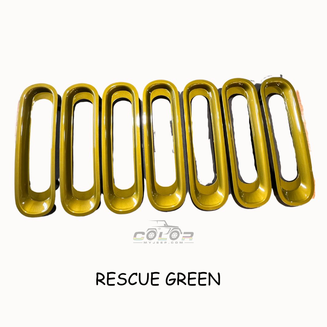 Grille Trim Accent Surround Covers WITHOUT CENTER GRILLE Exterior Jeep Trim JK, JKU Wrangler 2007-2018