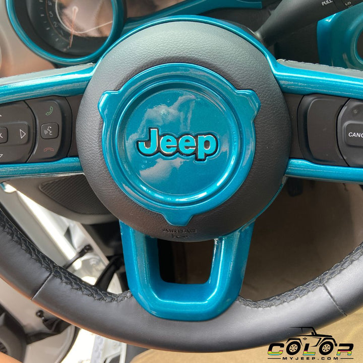 Steering Wheel and Center Hub Trim 2 PCS set, JL/JLU GLADIATOR