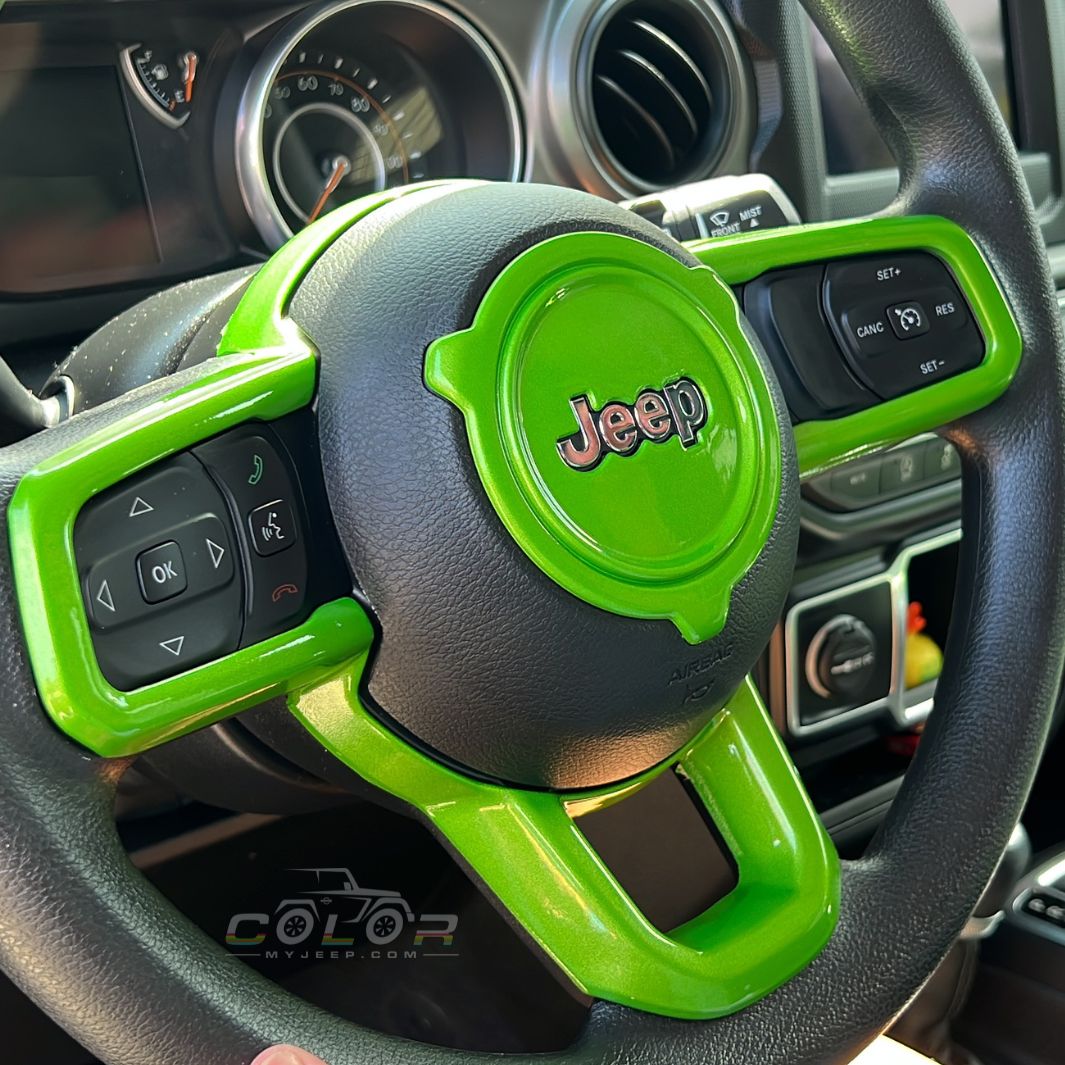 Steering Wheel and Center Hub Trim 2 PCS set, JL/JLU GLADIATOR