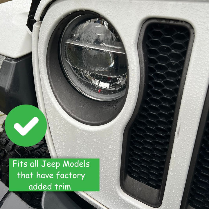Headlight and Grille Replacement Exterior Accent Trim JL, JLU, Sahara, Rubicon, JT Gladiator Mopar OEM