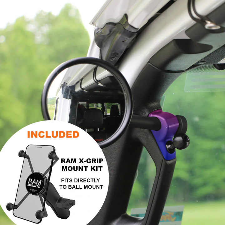 **2024** Gladiator / JT A-Pillar Side Jeep Mirrors with Base Mount Driver AND Passenger