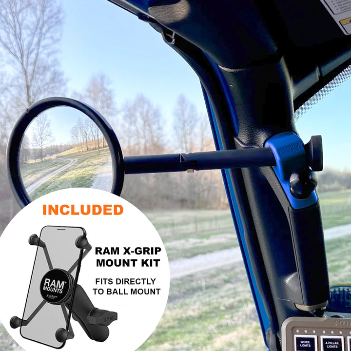 **2024** Gladiator / JT A-Pillar Side Jeep Mirrors with Base Mount Driver AND Passenger