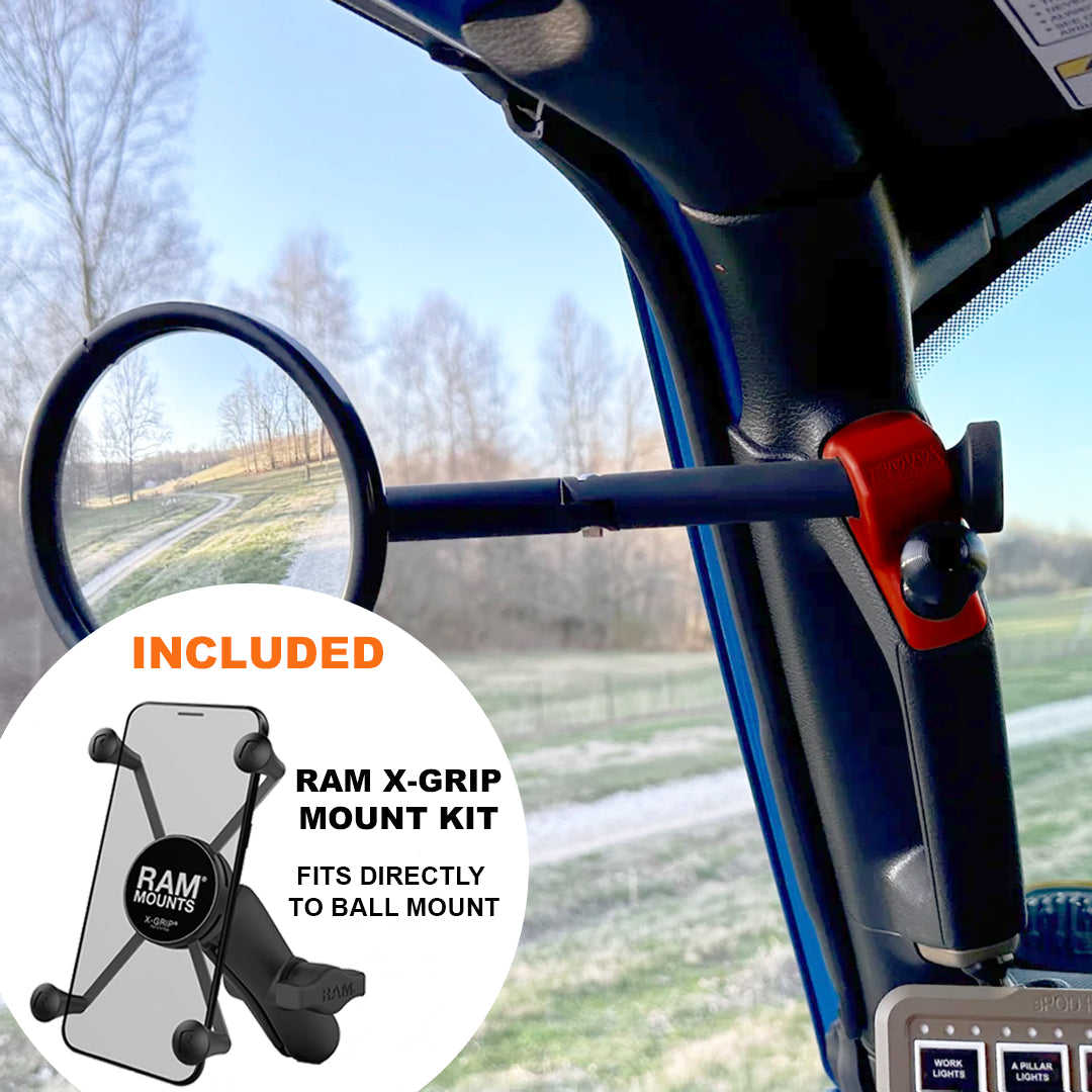 **2024** Gladiator / JT A-Pillar Side Jeep Mirrors with Base Mount Driver AND Passenger