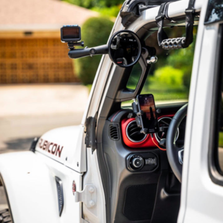 JL/JLU A-Pillar Side Mirror with Base Mount,  Driver OR Passenger Side