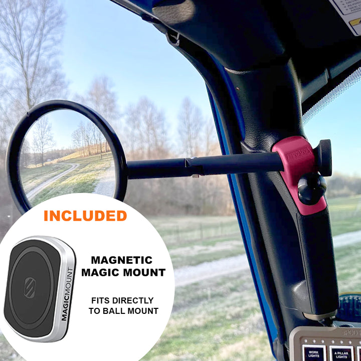 JL/JLU A-Pillar Side Jeep Mirrors with Base Mount Driver AND Passenger