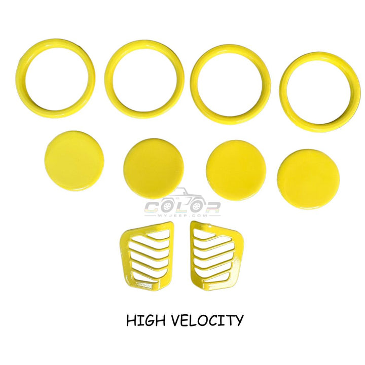 Air Vent Accent Cover Trim 10 Piece Set No Emblem Design