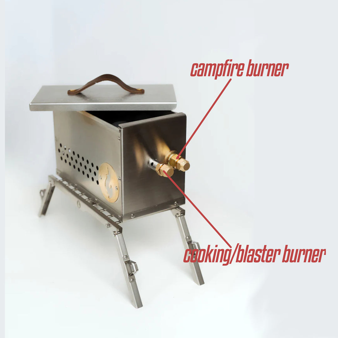 Hekla with Trident Buner: Cooking and Campfire in One Box!
