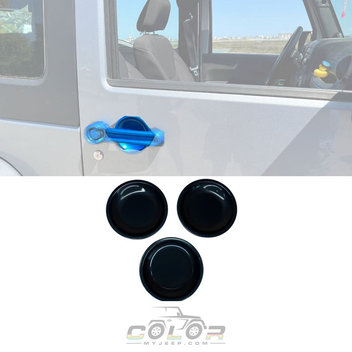 Door Handle Bowl Armor Accent Covers Exterior Jeep Trim, JK, JKU Wrangler 2007-2018 and Jeep Liberty 2008-2012,2 Door