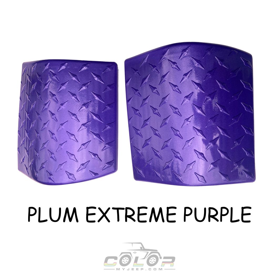 Body Hood Armor Outer Cowl Accent Covers Exterior Jeep Trim Diamond Plate JK, JKU Wrangler 2007-2018