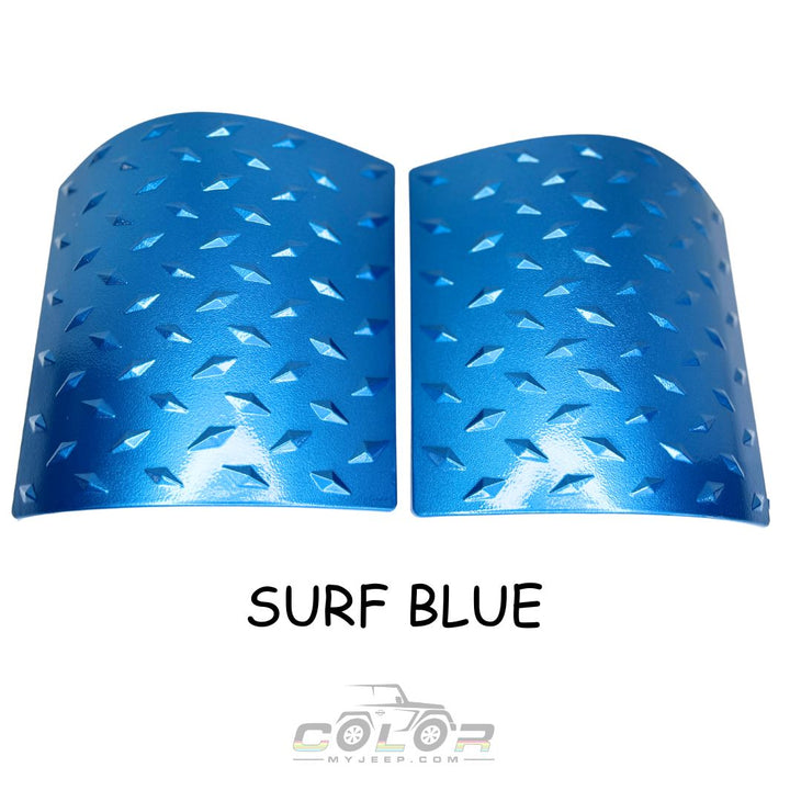 Body Hood Armor Outer Cowl Accent Covers Exterior Jeep Trim Diamond Plate JK, JKU Wrangler 2007-2018