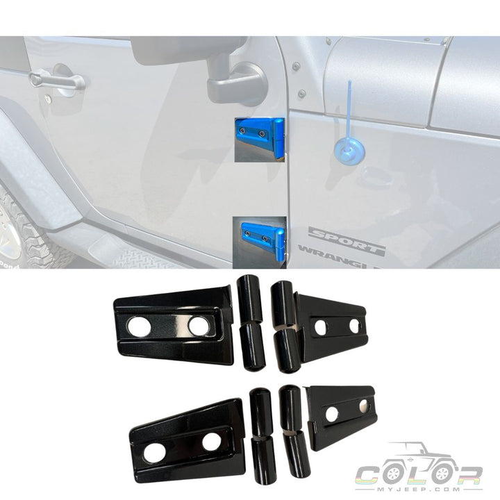Door Hinge Accent Covers Exterior Jeep Trim,  JK, JKU Wrangler 2007-2018 2 Door
