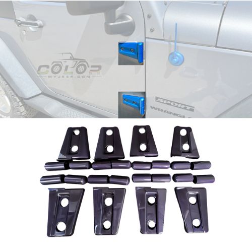 Door Hinge Accent Covers Exterior Jeep Trim,  JK, JKU Wrangler 2007-2018 4 Door