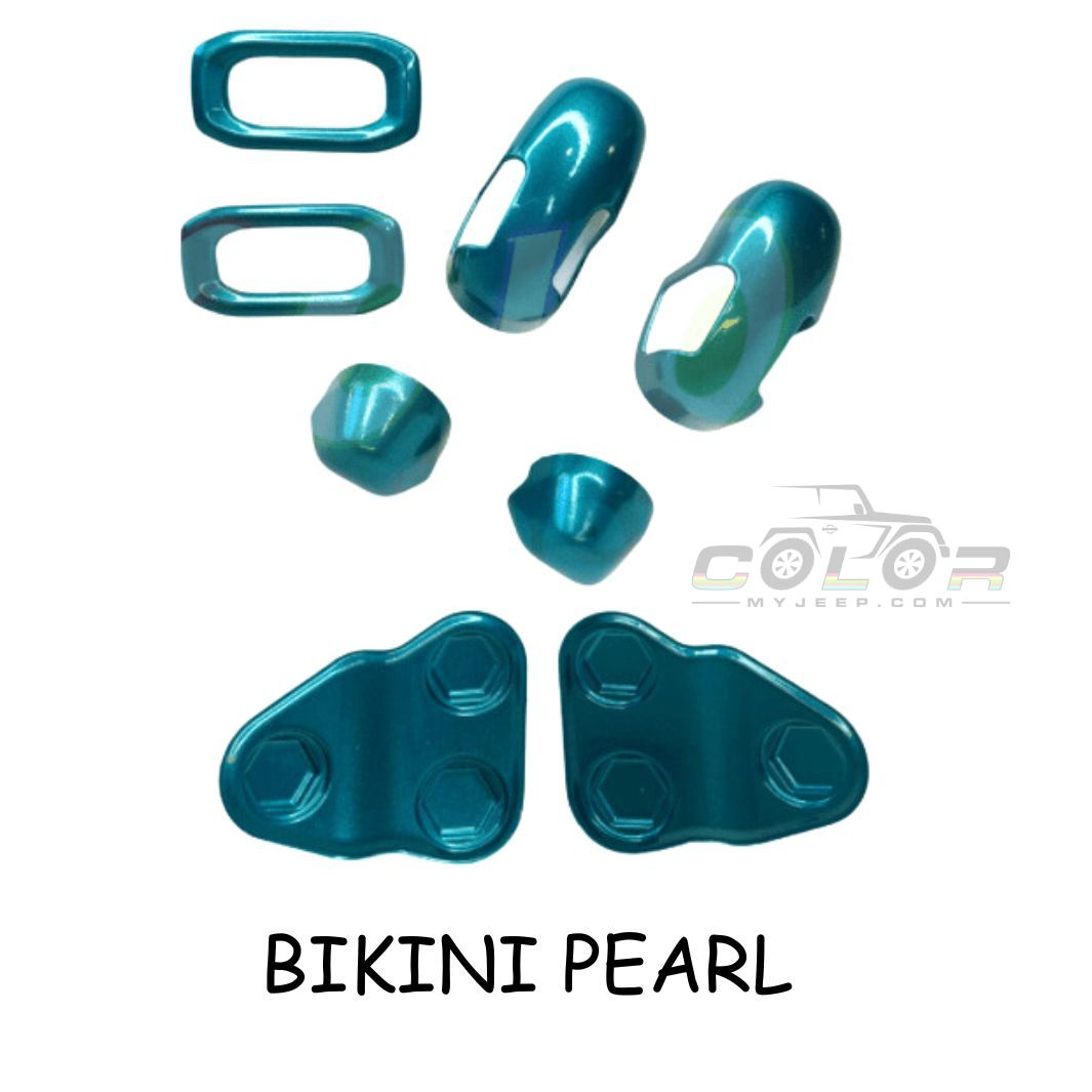 Front Seat Door Jamb, Door Lock and Front and Rear Seatbelt Accent Trim JL, JLU, Sahara, Rubicon, Jeep Wrangler, JT, Gladiator