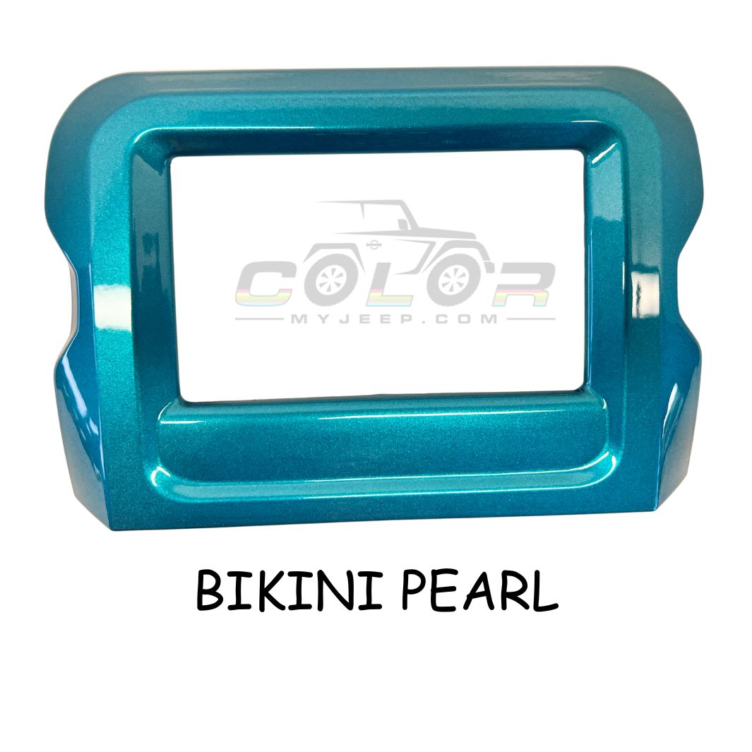 LCD Navigation Surround Dash Frame Accent Trim Cover JL, JLU, Sahara, Rubicon, Jeep Wrangler, JT Gladiator Interior 7"