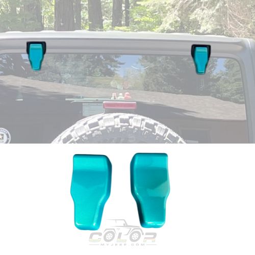 Rear Window Hinge Exterior Accent Trim Covers for Hard Top JL, JLU, Sahara, Rubicon, Jeep Wrangler
