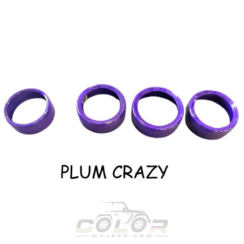 Knob Trim Air Conditioner Media Headlight Control Knob Kit 4PCS Set JL, JLU, Sahara, Rubicon, Jeep Wrangler, JT Gladiator