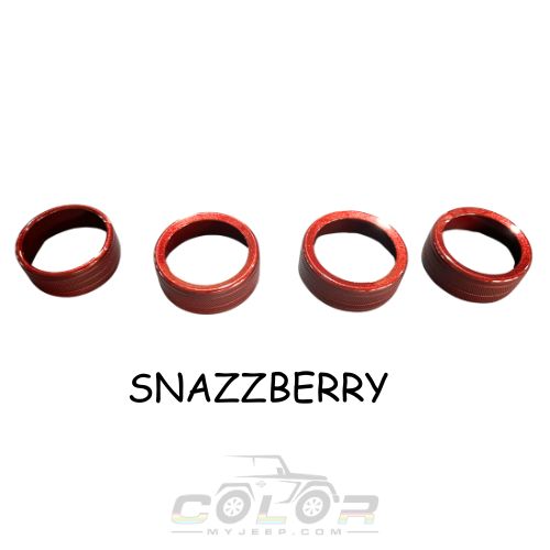 Knob Trim Air Conditioner Media Headlight Control Knob Kit 4PCS Set JL, JLU, Sahara, Rubicon, Jeep Wrangler, JT Gladiator