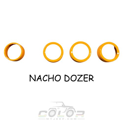 Knob Trim Air Conditioner Media Headlight Control Knob Kit 4PCS Set JL, JLU, Sahara, Rubicon, Jeep Wrangler, JT Gladiator