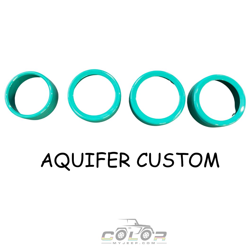 Knob Trim Air Conditioner Media Headlight Control Knob Kit 4PCS Set JL, JLU, Sahara, Rubicon, Jeep Wrangler, JT Gladiator