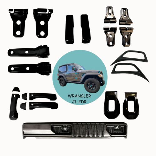 Premium EXTERIOR Accent Trim Cover Package Jeep Wrangler JL 2018-CURRENT 2 Dr CHAMELEON