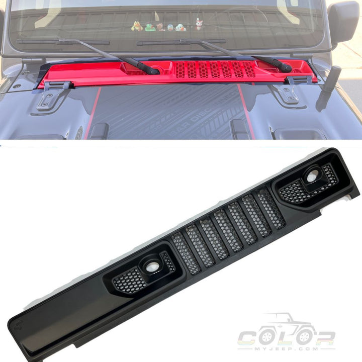 Windshield Wiper Cowl Exterior Accent Trim JL, JLU, Sahara, Rubicon, JT Gladiator