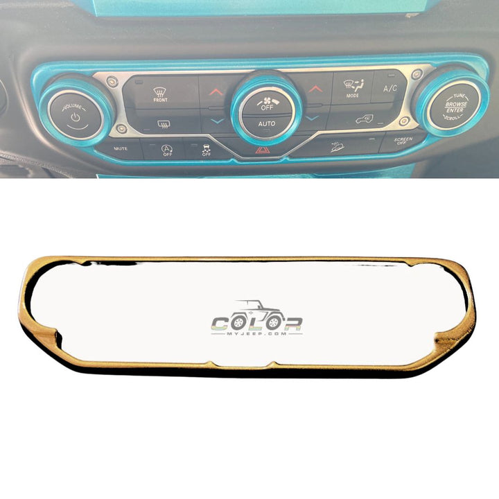 Air Conditioning Control Center Console Interior Accent Cover Trim JL, JLU, Sahara, Rubicon Jeep Wrangler, JT Gladiator