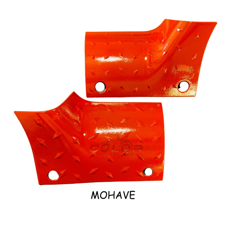 JL, JLU, Sahara, Rubicon, JT Gladiator Body Armor Outer Cowl Exterior Accent Trim 2 PCS Set Diamond Plate Pattern