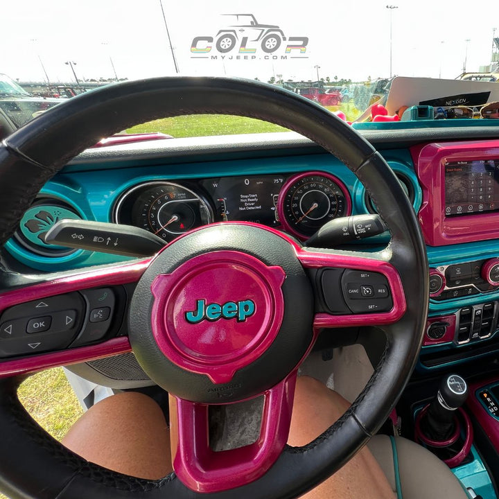 Steering Wheel and Center Hub Trim 2 PCS set, JL/JLU GLADIATOR