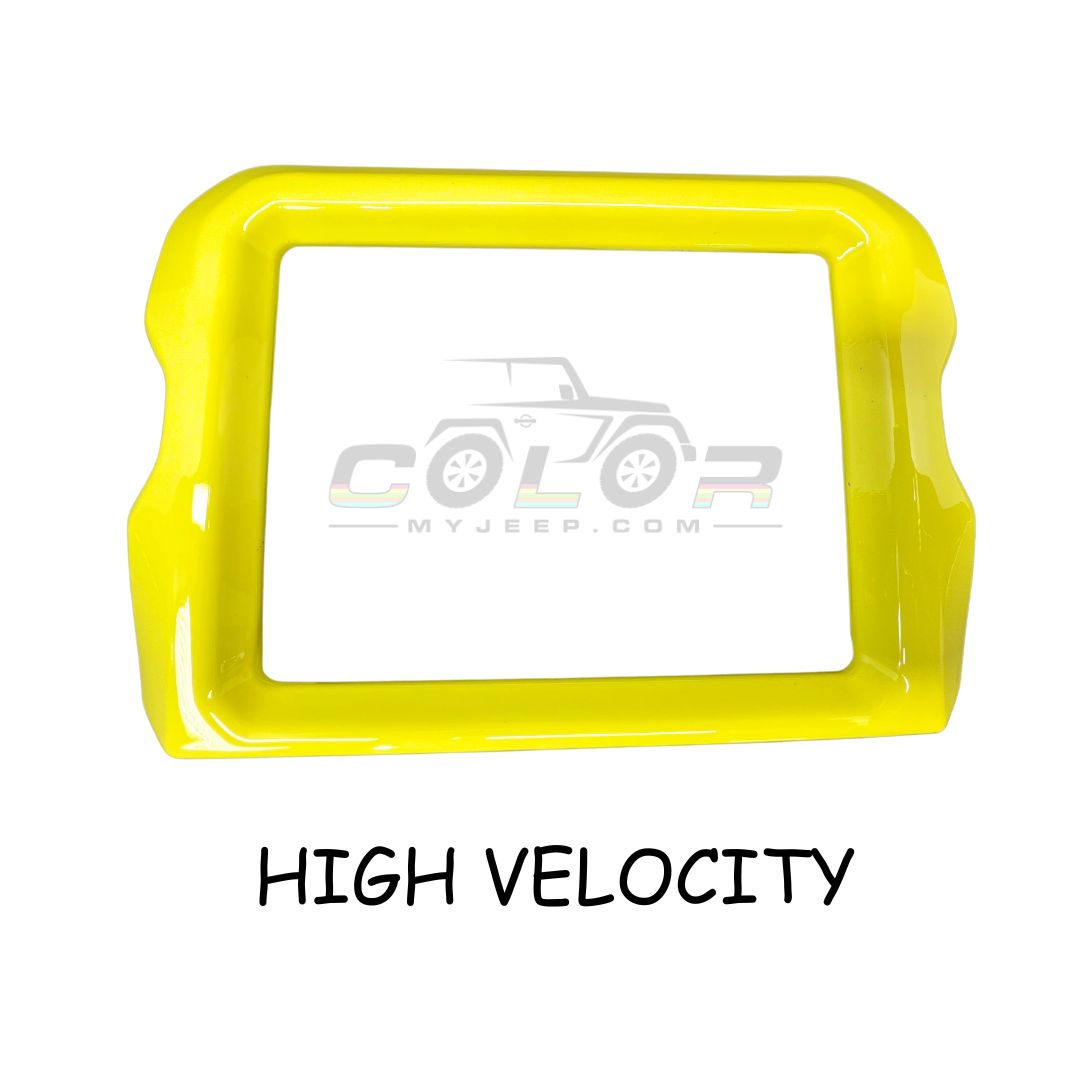 LCD Navigation Surround Dash Frame Accent Trim Cover JL, JLU, Sahara, Rubicon, Jeep Wrangler, JT Gladiator Interior 8.4"