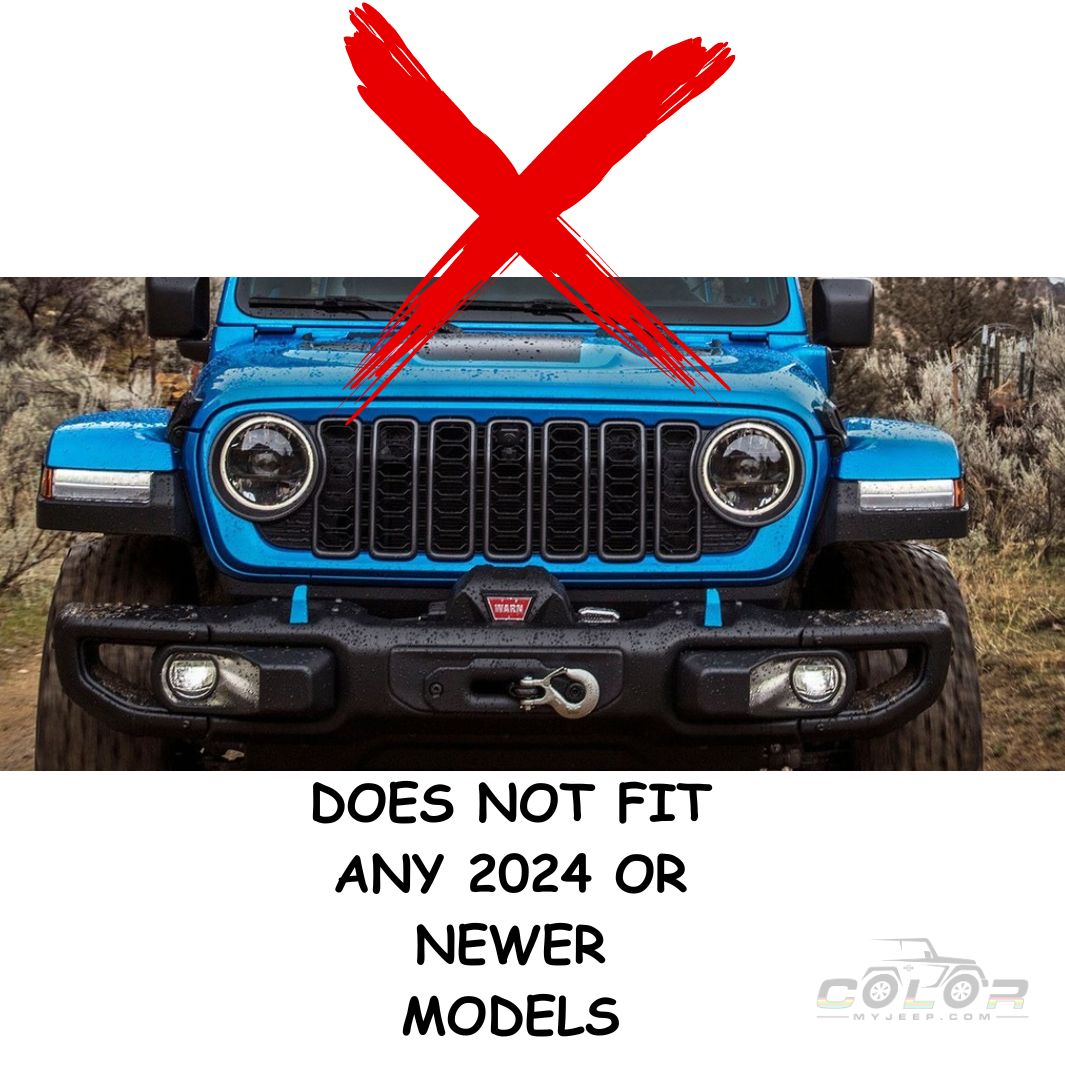 Front Grille 7 Slot Bezel Surround Accent Cover Trim Set JL, JLU, Jeep Wrangler, JT, Gladiator 2018-2023 See Full Description to Confirm Fit! OPEN BOX/FINAL SALE