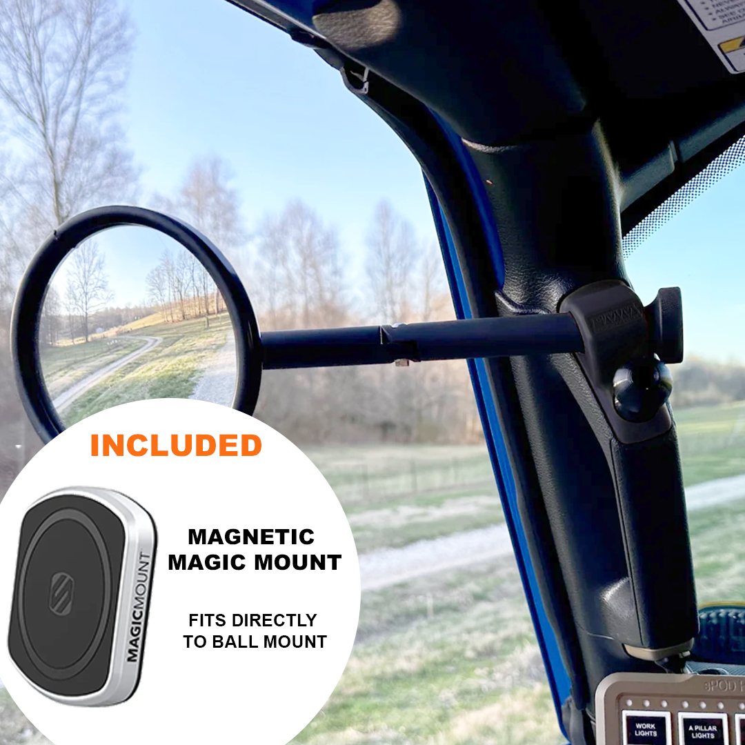 **2024** Gladiator / JT A-Pillar Side Jeep Mirrors with Base Mount Driver AND Passenger