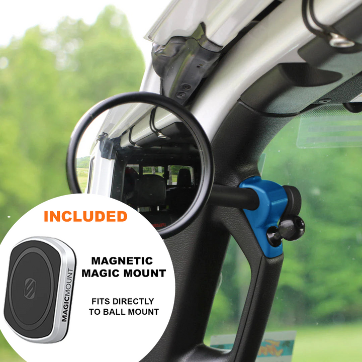 **2024** Gladiator / JT A-Pillar Side Jeep Mirrors with Base Mount Driver AND Passenger