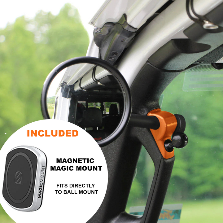 **2024** Gladiator / JT A-Pillar Side Jeep Mirrors with Base Mount Driver AND Passenger