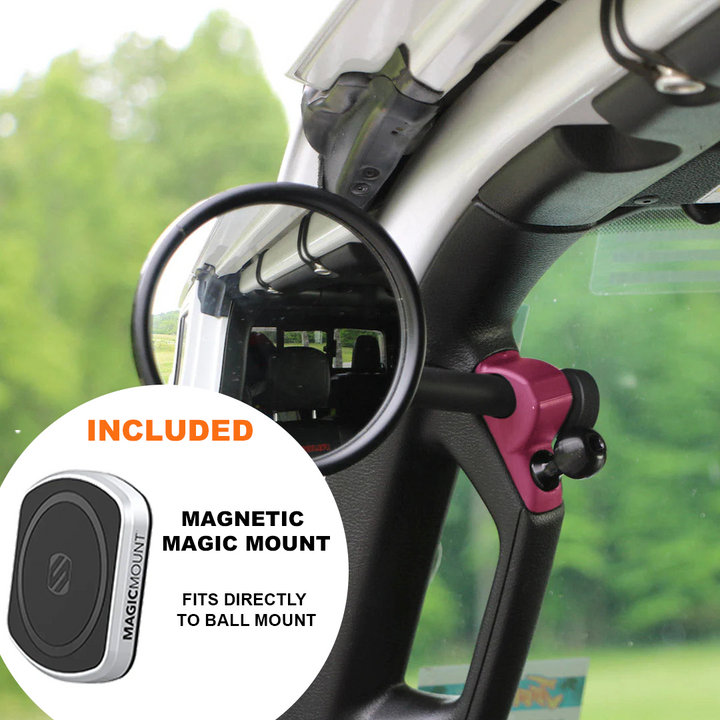 **2024** JL/JLU A-Pillar Side Jeep Mirrors with Base Mount Driver AND Passenger
