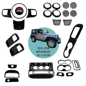 Premium INTERIOR Accent Trim Cover Package Jeep WRANGLER JK 2011-2018 2 Dr CHAMELEON-Color My Ride, LLC 