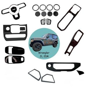 Premium INTERIOR Accent Trim Cover Package Jeep WRANGLER JL 2018-2023  2 Dr