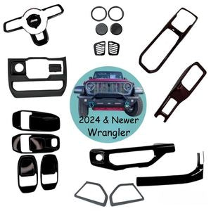 Premium INTERIOR Accent Trim Cover Package Jeep WRANGLER JL 2024 and Newer 4 Dr-Color My Ride, LLC 